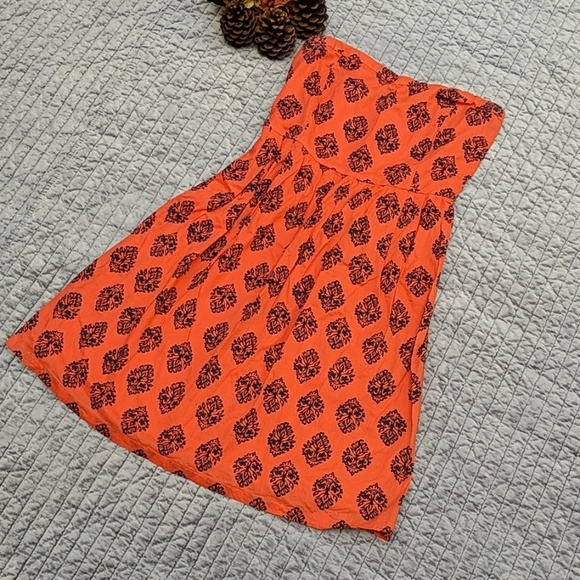 🎃 Old Navy Popping Orange and Navy Dress - Picture 2 of 7